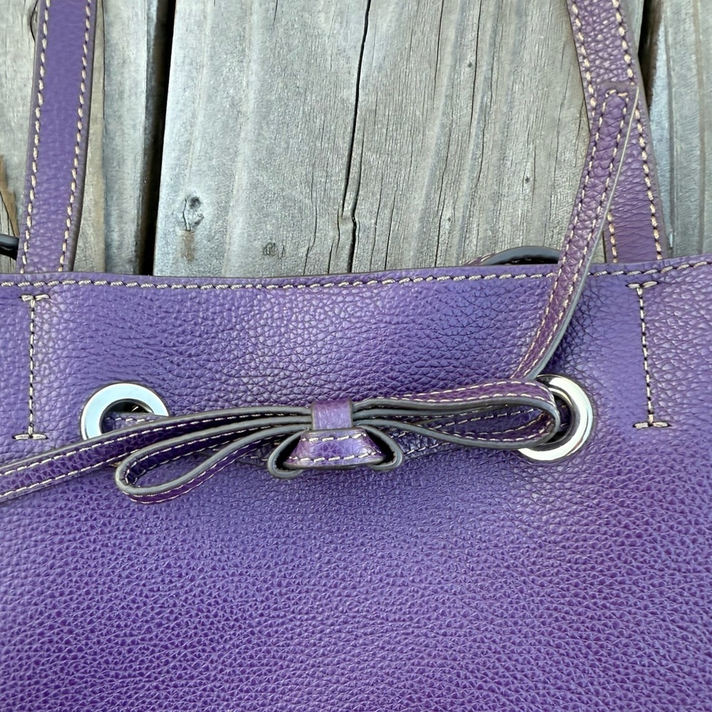 Furla Pebbled Leather Tote (Purple) - Picture 8 of 9